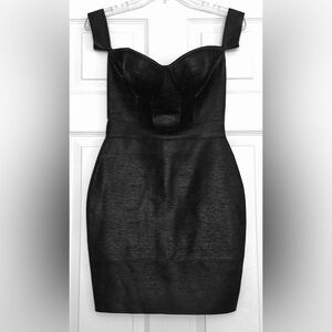 Bella Barnett Size S Sakari Off The Shoulder Black Metallic Foil Cocktail Dress